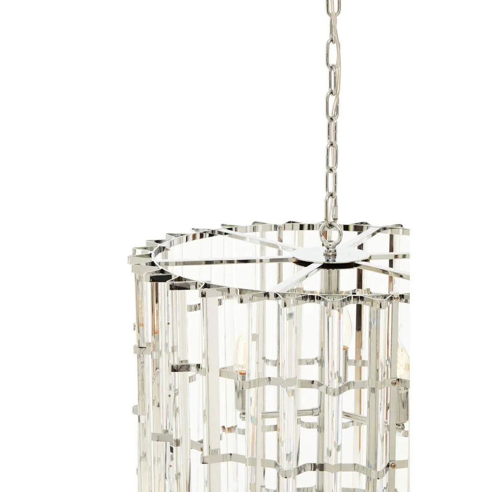 Prism Crystal Chrome Pendant Light