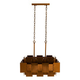 Brass Square Frame Pendant Light