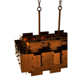 Brass Square Frame Pendant Light