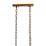 Brass Square Frame Pendant Light