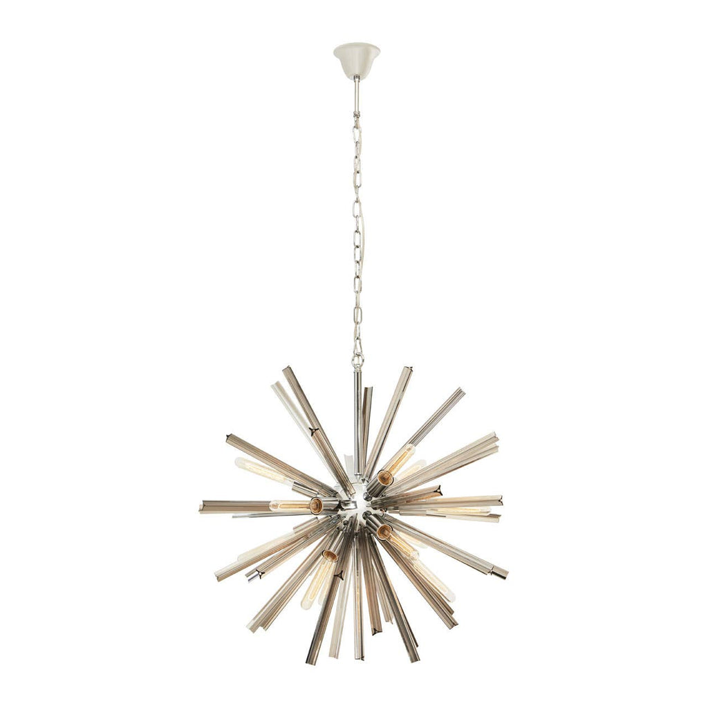 Elegant Smoke Grey Glass Light