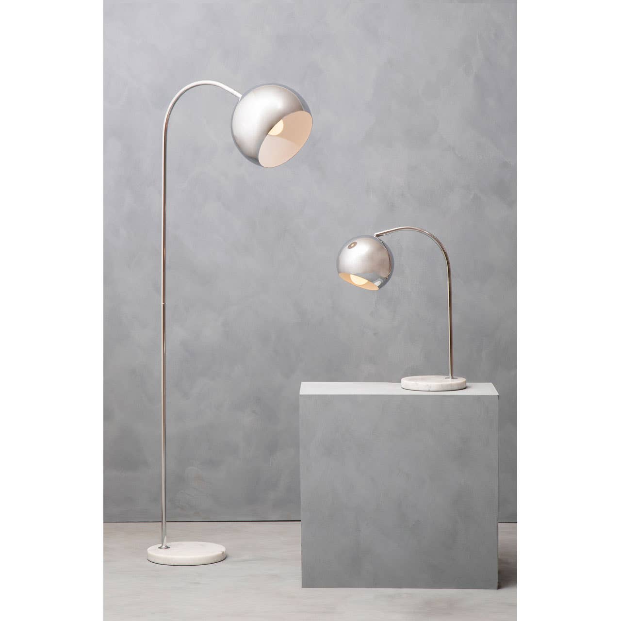 Modern Chrome Arched Floor Lamp