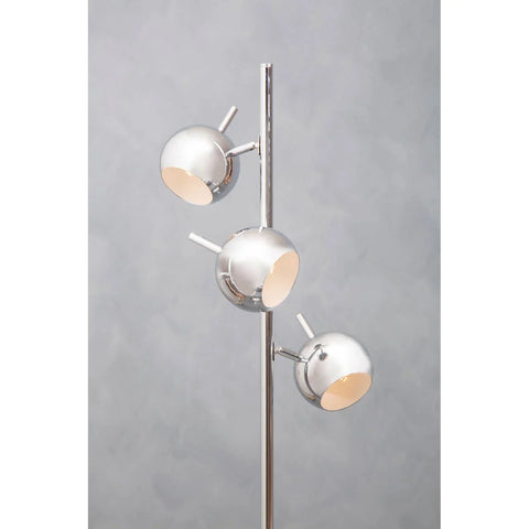 Tri-Light Chrome Floor Lamp