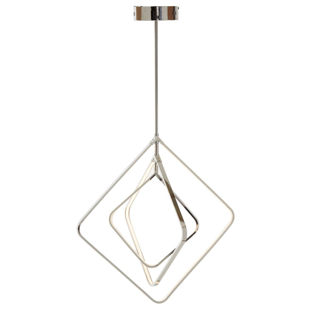 Sleek Chrome Geometric Pendant Light