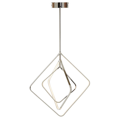 Sleek Chrome Geometric Pendant Light
