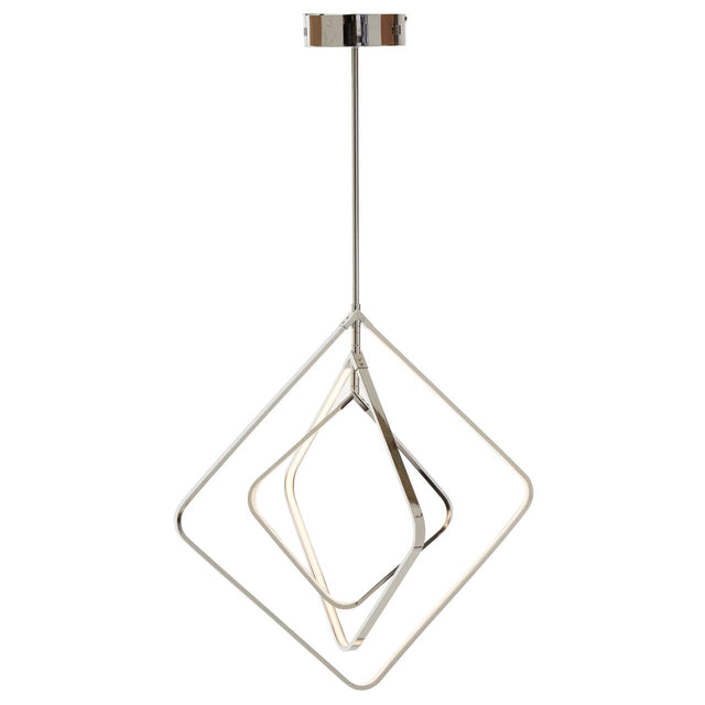 Sleek Chrome Geometric Pendant Light