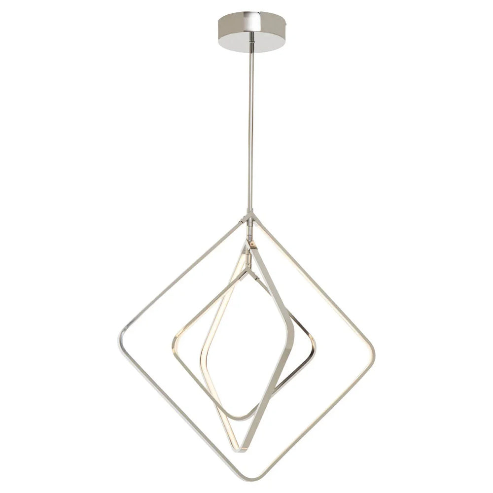 Sleek Chrome Geometric Pendant Light