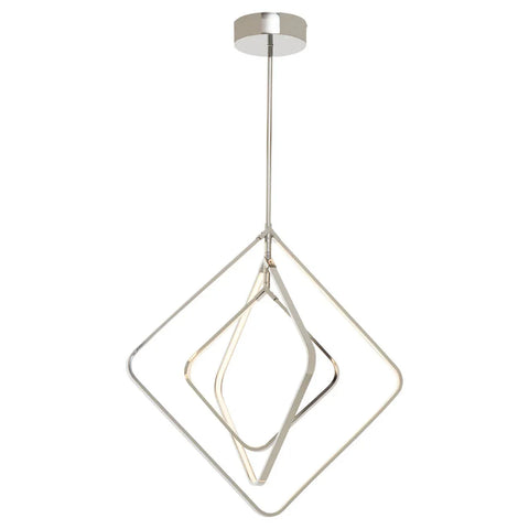 Sleek Chrome Geometric Pendant Light