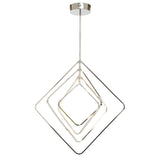 Geometric Chrome Pendant Light