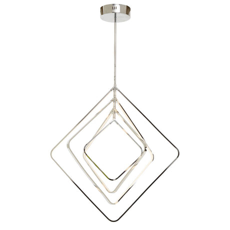 Geometric Chrome Pendant Light