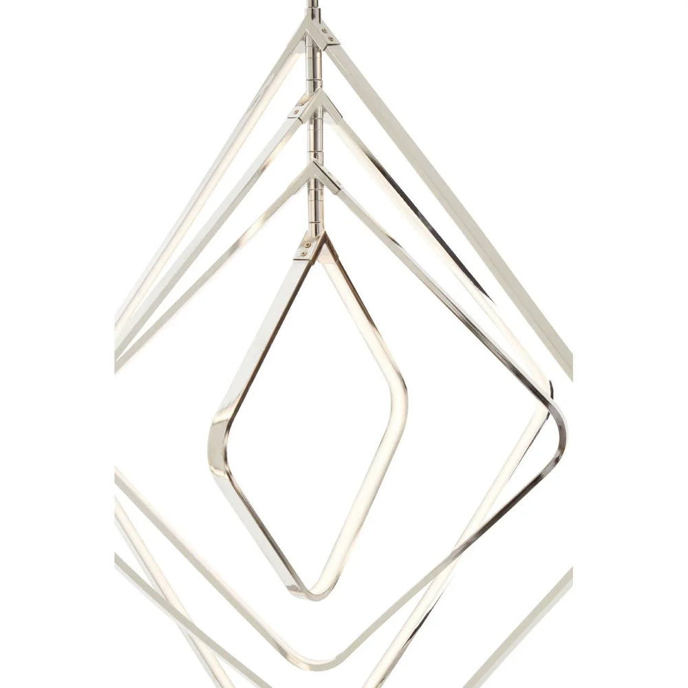 Geometric Chrome Pendant Light