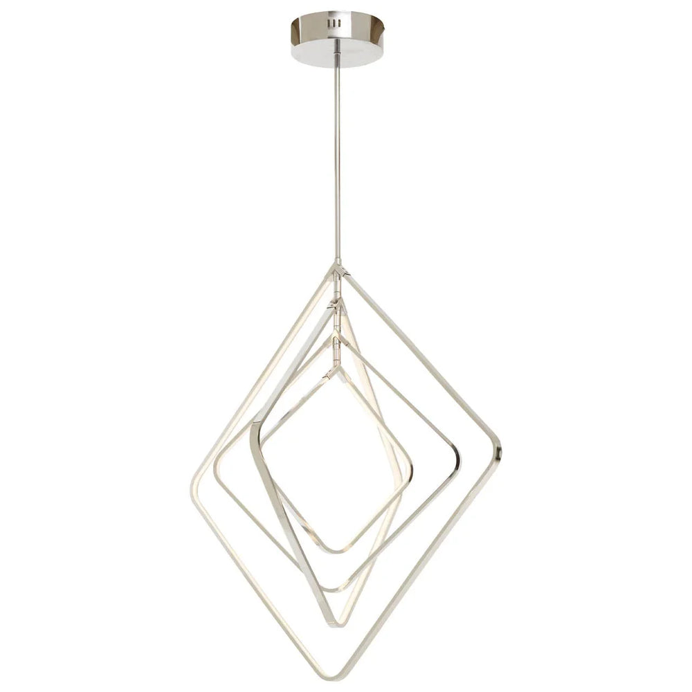 Geometric Chrome Pendant Light