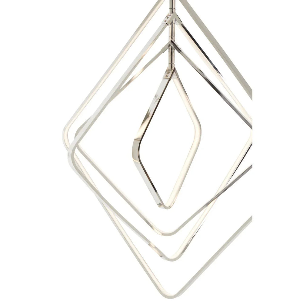 Geometric Chrome Pendant Light