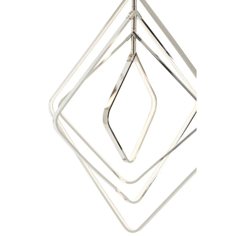 Geometric Chrome Pendant Light