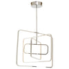 Sleek Chrome Rectangular Pendant Light