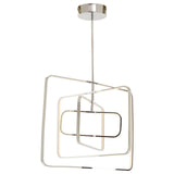 Sleek Chrome Rectangular Pendant Light