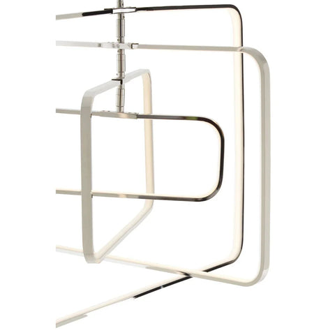 Sleek Chrome Rectangular Pendant Light