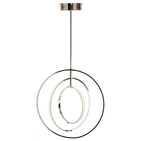 Modern Chrome Ring Pendant