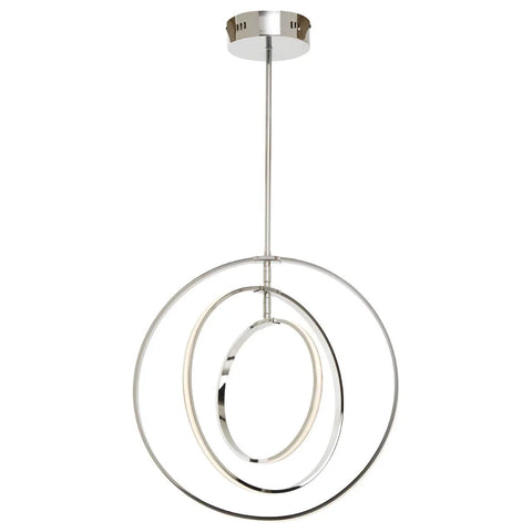 Modern Chrome Ring Pendant