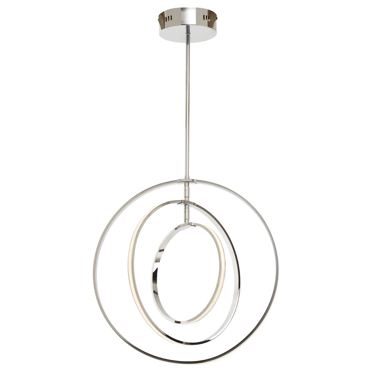 Modern Chrome Ring Pendant