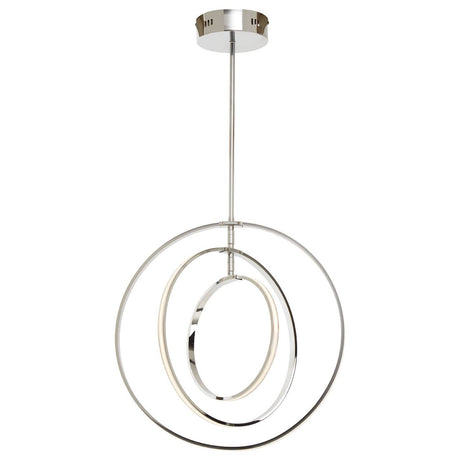 Modern Chrome Ring Pendant