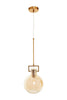 Bronze Glass Pendant Light