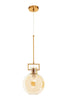 Bronze Glass Pendant Light