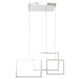 Modern Chrome Square Pendant