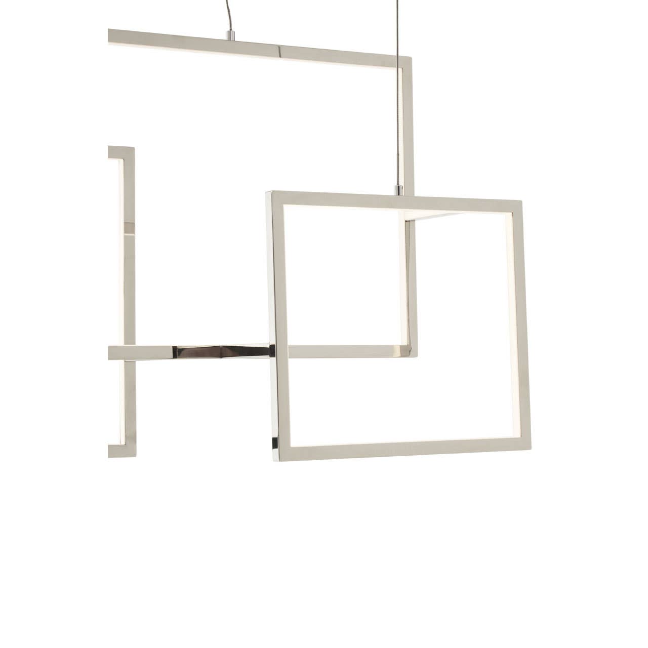 Modern Chrome Square Pendant