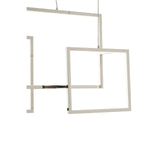 Modern Chrome Square Pendant