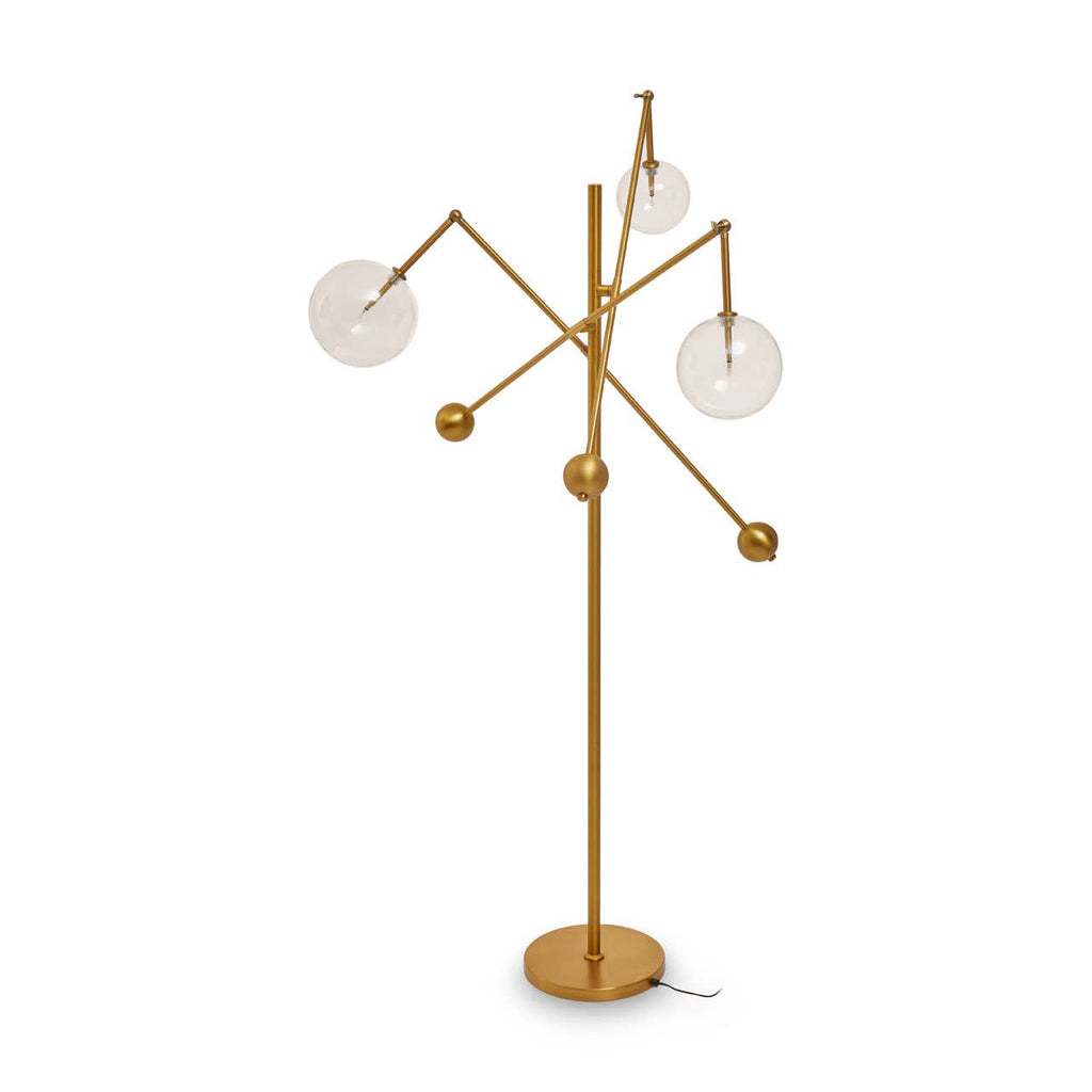 Luxe Glass & Brass Floor