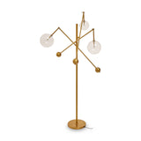 Luxe Glass & Brass Floor