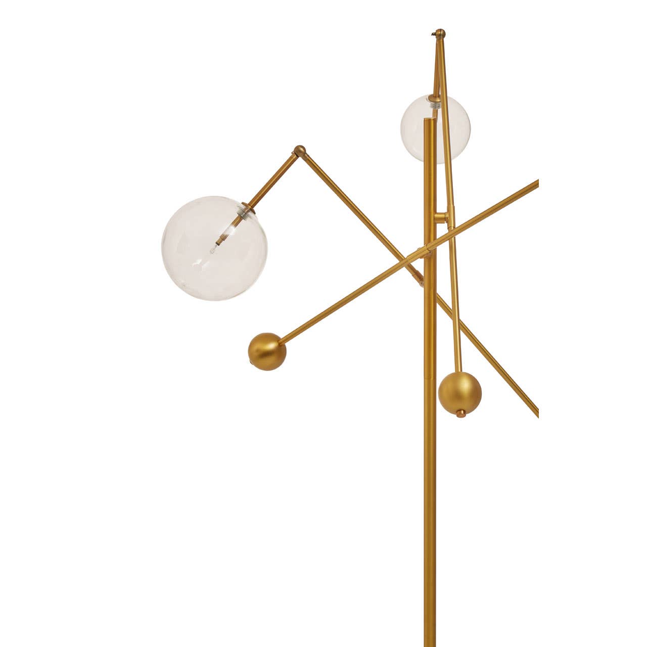 Luxe Glass & Brass Floor