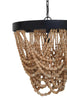 Boho Wood Bead Chandelier