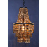 Organic Wood Bead Chandelier