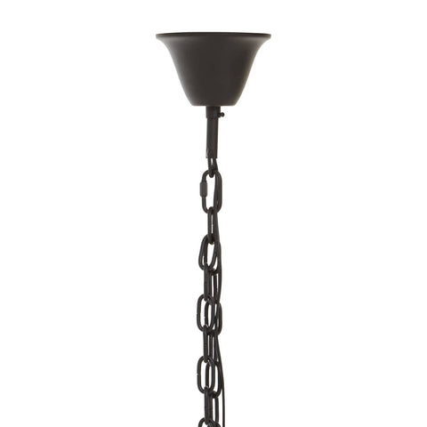 Sleek Black Glass Chandelier