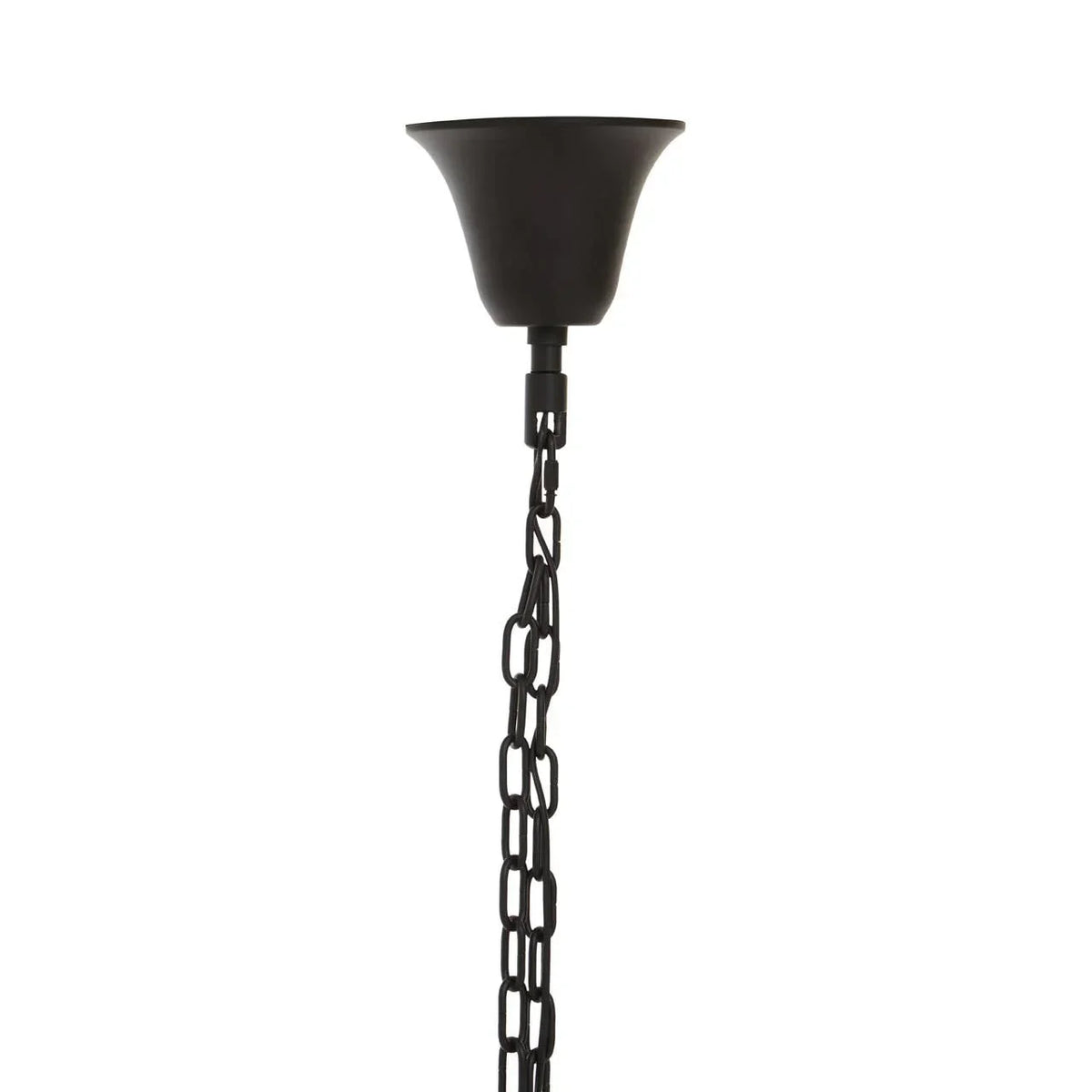 Matte black ceiling light fitting with chain for pendant lighting