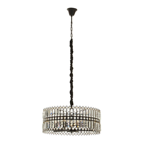 Elegant Crystal Drum Chandelier