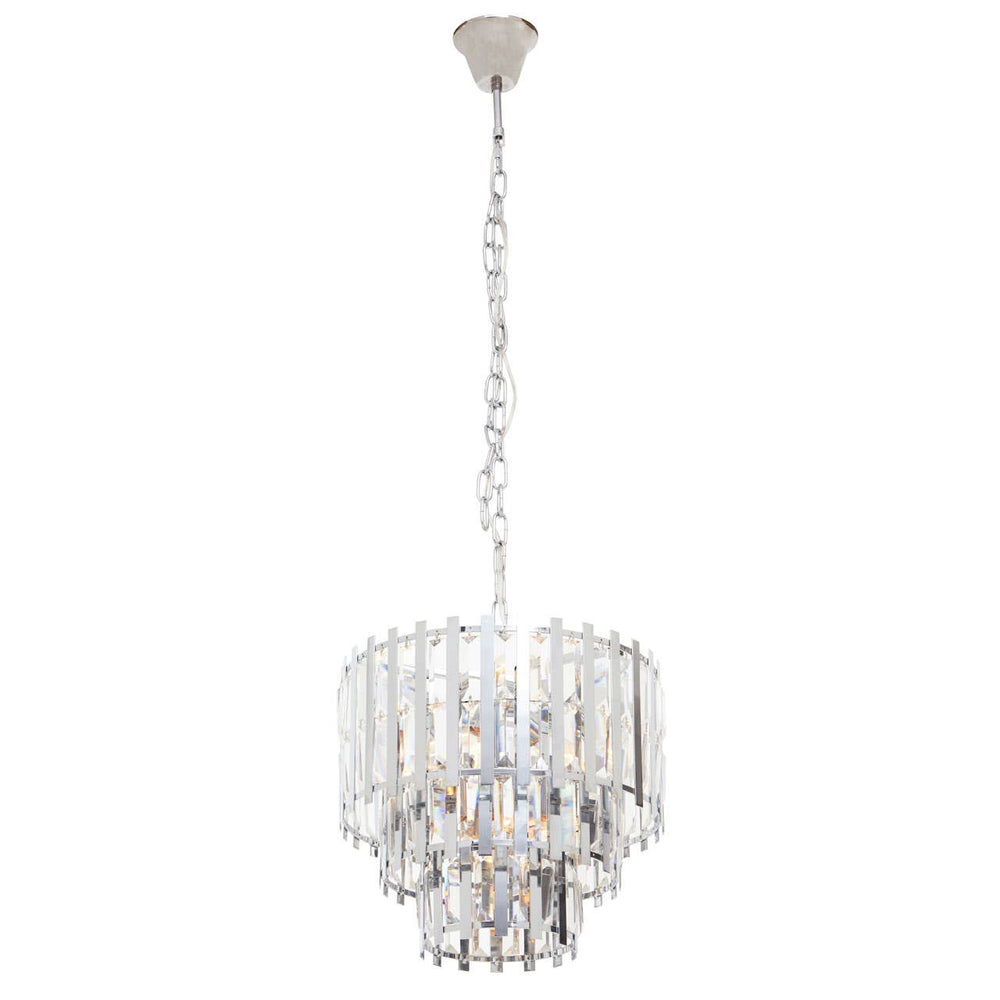 Crystal Chrome Glam Chandelier