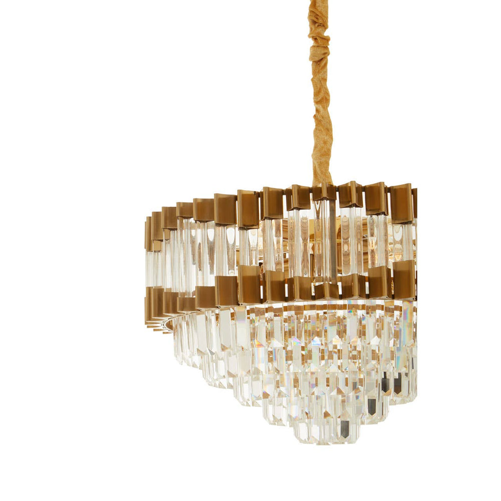 Luxe Crystal Gold Chandelier