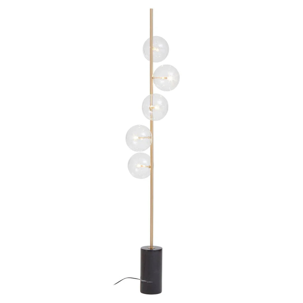 Modern Brass Sphere Floor Lamp