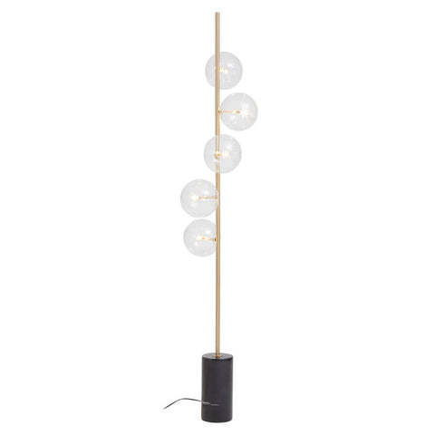 Modern Brass Sphere Floor Lamp