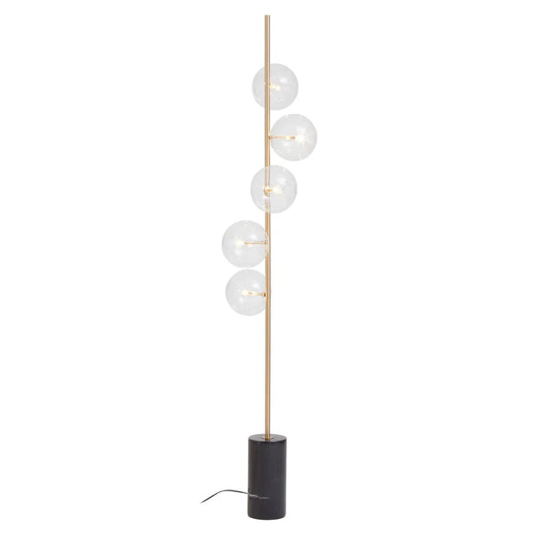 Modern Brass Sphere Floor Lamp