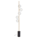 Modern Brass Sphere Floor Lamp
