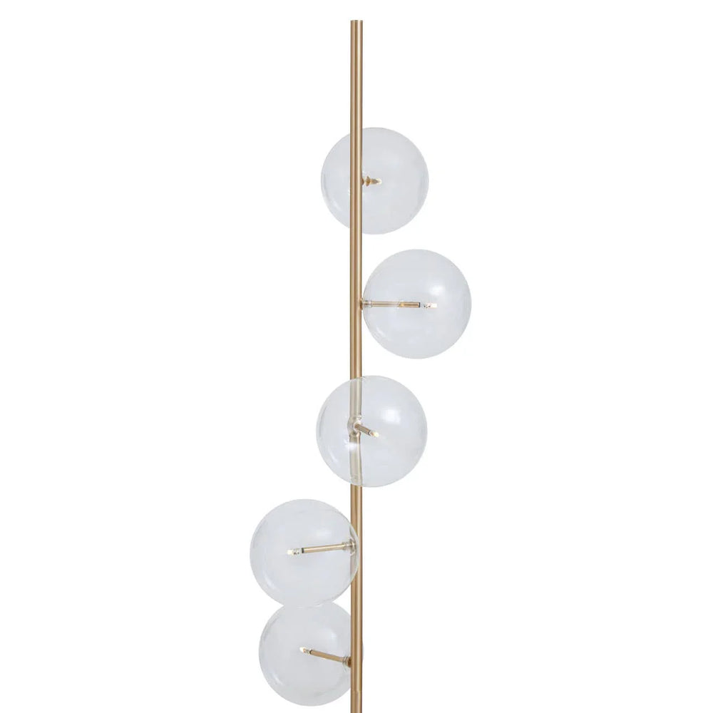 Modern Brass Sphere Floor Lamp