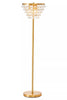 Crystal Glow Gold Floor Lamp