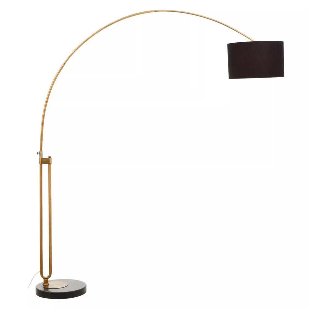 Luxe Arched Brass Floor Lamp