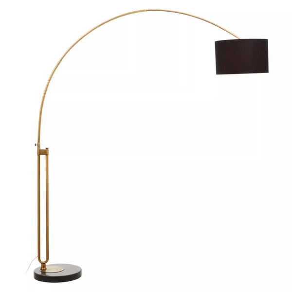 Luxe Arched Brass Floor Lamp