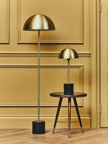 Luxe Brass Dome Floor Lamp