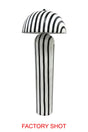 Carta Black and White Stripe Papier Mache Domed Floor Lamp
